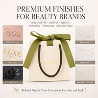 Sac en papier rose personnalisé OEM, couleur Pantone, avec ruban, pour emballage cadeau de produits cosmétiques et de soins de la peau