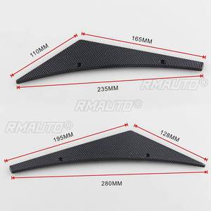 4 pièces de garnitures de carrosserie universelles en fibre de carbone pour pare-chocs avant, diffuseur, ailerons, canards et lèvre de pare-chocs - Product Image 4