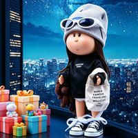 Figurine de collection Streetwear Fashion Potato Doll avec tenue amovible, chapeau, lunettes de soleil et accessoires, jouet multi-tenues, cadeau