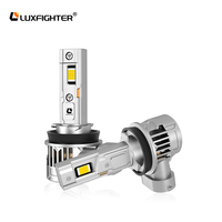 Ampoule de phare LED Q58 Plug-and-Play 80W 10600LM avec ventilateur de refroidissement H4 H7 H11 H13 9005 9006 9012 6500K Blanc Froid pour Conduite Nocturne 1 Pièce