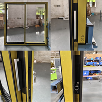 Portes coulissantes en aluminium NFRC à cadre fin et robuste AMJ, portes de patio modernes à grande vue pour villas de luxe