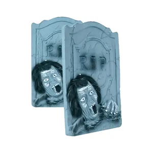 Décoration de fête Accessoires Halloween Tombstone Garden Bar Foam Skeleton Tomb Carnival Tombstone With Led Light