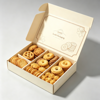 Boîte à emporter personnalisée pour sushis, fruits, chocolat, biscuits, plateau, déjeuner, chips, boîte à dessert en papier kraft avec diviseurs de plateau de service