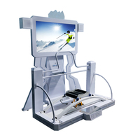 Simulateur de ski VR commercial en métal pour intérieur, équipement de jeu de ski en réalité virtuelle avec écran interactif et plateforme de mouvement pour arcade