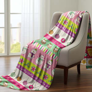 Home <b>Throw</b> Blankets Holiday Christmas Design Soft Winter Warm Sofa Flannel Fleece Customizable Luxury Cold-Day <b>Throws</b> Floral - Product Image 4