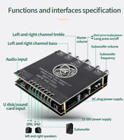 XY-S220H Module amplificateur de puissance Bluetooth 2.1 canaux TDA7498 caisson de basses haut et bas 160W * 2 + 220W Super Tpa3116