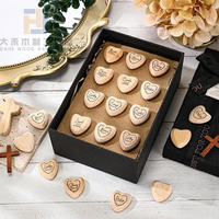 Corazón personalizado token de madera de bolsillo abrazo a granel corazón versos de la Biblia fichas para inspirador pastor cristiano regalo de agradecimiento