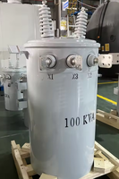 Transformateur de puissance monophasé immergé dans l'huile Yawei D11 10KV 10KVA 15KVA 50KVA 50/60Hz 11KV à sortie sur poteau Jiangsu