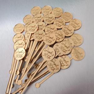 Venta caliente personalizado su logotipo Bar copa de vino bebida acrílico agitador para decoración del banquete de boda - Product Image 1