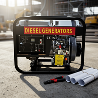 Groupe électrogène diesel à châssis ouvert de petite taille 5 kVA 10 kVA en gros, 110 V 220 V 380 V, avec moteur sans balais tout en cuivre
