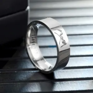 Mode Titanium Stalen Paar Hand In Hand Ik Hou Van Je Retro Ring Mode Eenvoudig Paar Mode Sieraden Ring Cadeau