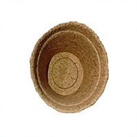 Pot de fleurs en fibre de coco, écologique, biodégradable, léger, pour une utilisation en intérieur et en extérieur avec des plantes vertes