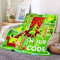 Fabrik-Großhandel Maßgefertigte Moderne Weihnachts-Cartoon-Tiermuster-Decke Weiche Studenten-Heim-Sofa-Schlafdecke Geschenkdecken