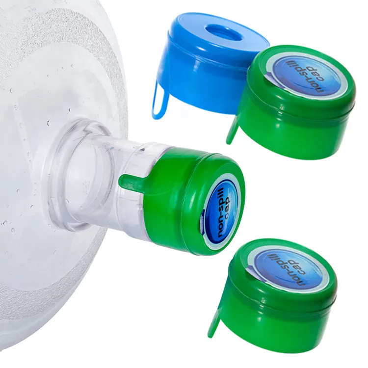 Bán hot có thể tái chế cao cấp an toàn đa sử dụng màu xanh màu trong suốt vòng gallon cap