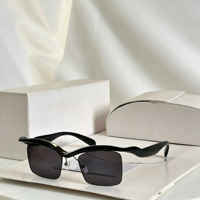 Lunettes de soleil unisexes tendance 2026, style rétro, luxe, dégradé, protection UV400, monture métallique intégrale