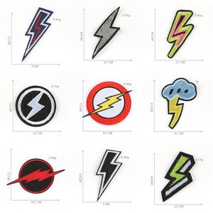 Creative Embroidery Iron on <b>Flash</b> lightning Patches for Clothing - Product Image 2