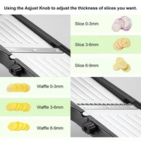 Keukenaccessoires RVS Groentesnijder Hakmes Beschermende Keukenmandoline Snijder voor Gemakkelijk Snijden van Fruit en Groenten