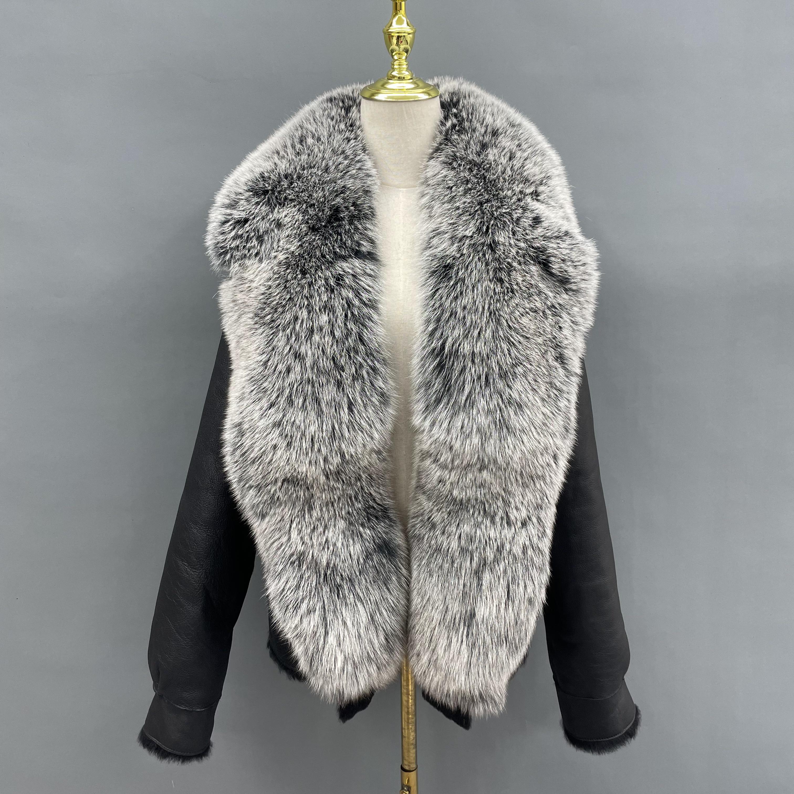 Pelliccia nera/bianca