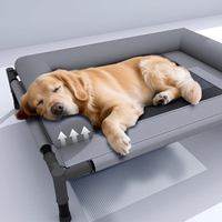 Lit de camping amovible pour animaux de compagnie, respirant, rafraîchissant, lavable, confortable, surélevé, grande capacité pour chat et chien, en tissu Oxford résistant à l'humidité