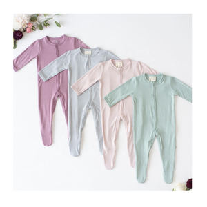 Pijama Enterizo de Bambú y Algodón Personalizado para Recién Nacido, Pelele con Cremallera para Bebé, Ropa de Dormir para Bebés y Niños Pequeños - Product Image 6