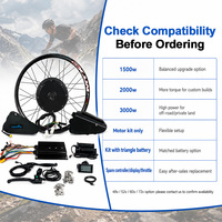 Kit moteur de moyeu de vélo électrique Sailimotor 48V 52V 60V 72V 2000W 3000W 5000W avec batterie triangulaire