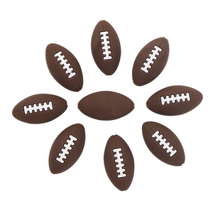 Personalizado bebé BPA libre fútbol adorable suelto de silicona para la joyería - Product Image 1