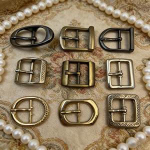 Hebillas de Cinturón de Cuero con Forma Ovalada Personalizadas, Accesorios de Lujo para Jeans, Hebilla Deslizante de Aleación de Zinc - Product Image 1