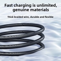 Kabel Data PD tampilan Digital nilon transparan, 100W pengisian daya cepat kompatibel untuk Apple untuk Samsung OnePlus untuk Xiaomi type-c Ea