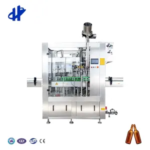 6 Filling Valves Isobaric Beer Glass Bottle Filler 3 In 1 Filling Line From Shandong HG Machinery Co., Ltd