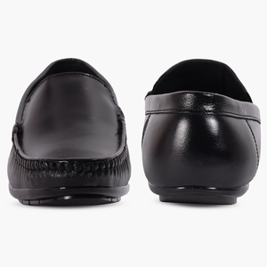 Zapatos mocasines de cuero genuino negro, flexibles, suaves y cómodos para hombre, calzado informal para oficina, diseño clásico y elegante - Product Image 6