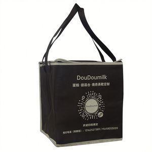 Portable Eco Friendly Large Waterproof Insulated Non-woven Refrigerated Food Bag Foldable Outdoor Travel Beer Drink <strong>Coolbag</strong> - Product Image 1