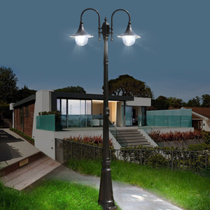 Lampada a Colonna con Motivo a Doppia Rondine, Illuminazione Decorativa Solare <span class=keywords><strong>per</strong></span> Giardino, Parchi e Aree Comunitarie - Product Image 3