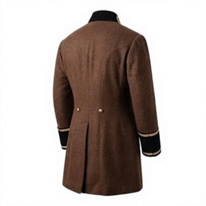 Manteau vintage pour homme en laine, brodé, double boutonnage, vêtement d'hiver, costume historique - Product Image 6