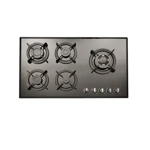 Safe and easy to use house gas cooktop powered by electricity tempered glass high quality easy to clean built in gas hob
