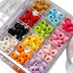 Colorful <b>Large</b> Hole Pumpkin <b>Beads</b> Acrylic Loose Spacer DIY Phone Charms Keychains Accessories Supplies Wholesale Bulk - Product Image 5