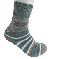 Chaussettes d'hiver pour femmes, de bonne qualité, antidérapantes, en tricot épais, avec motif de logo personnalisé, pour un usage quotidien