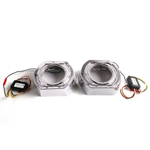 Bixenon HID <b>Projector</b> Lens Cover Shrouds Dual Colors Angel Eyes 2.5 Inch 3 Inch Cover Daytime Running <b>Lights</b> - Product Image 3