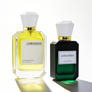 Oferta Especial: Botella de Perfume Cuadrada de Vidrio Verde de 30 ml, 50 ml, 100 ml, Botella Vacía para Cosméticos, Botella de Perfume Hexagonal con Caja de Empaque - Product Image 4