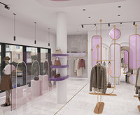 Muebles de Exhibición de Madera Plegables y Giratorios Personalizados para Decoración de Interiores de Tiendas de Ropa y Decoración de Tiendas de Prendas de Vestir