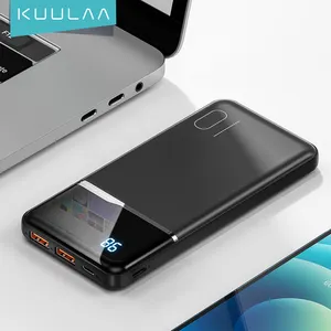 Bank daya ramping sewa Oem kustom baru baterai pengisian cepat Qi pengisi daya seluler 10000mAh Bank daya untuk iPhone