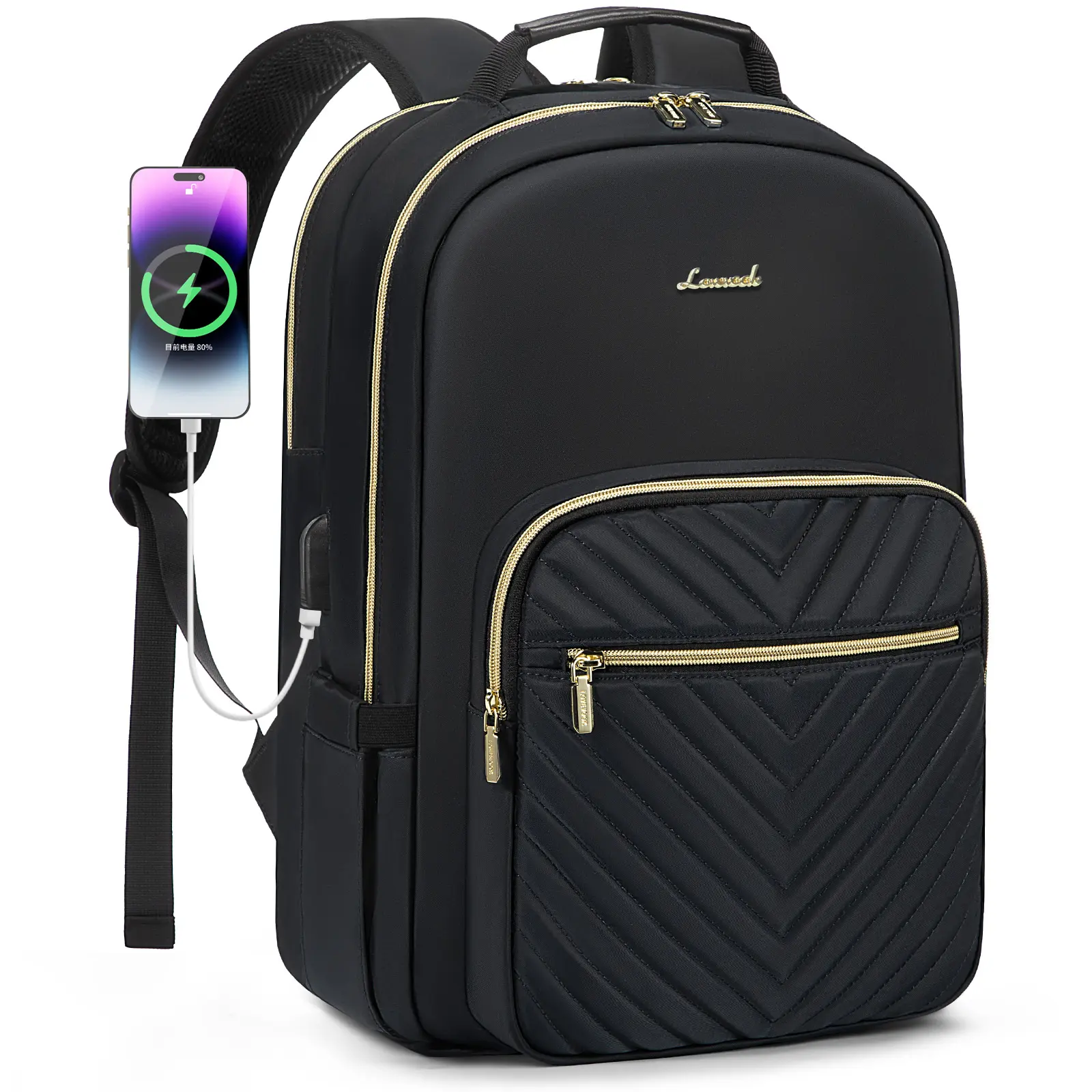 LOVEVOOK OEM de alta calidad de nailon para adolescentes Collage mochilas escolares impermeables de negocios 15,6 mochilas para portátiles de 17 pulgadas para mujeres y niñas