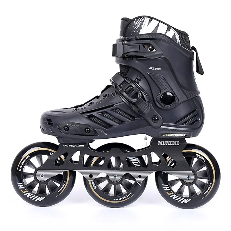 CHAQUE haute qualité Skate Inline professionnel vitesse Slalom Skate patinage à roulettes homme chaussures de patin à roulettes pour homme adulte avec 3 roues