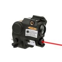Lampe torche à double fonction, lumière blanche, résistante aux chocs, longue portée, laser rouge/vert et LED