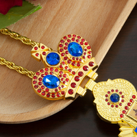 HT Nouveau Deluxe Europe Populaire Alliage Église Orthodoxe Évêque Or Pectoral Croix Collier avec Boîte Cadeau Gratuite Religion Rituel