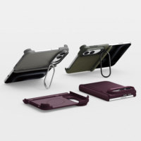 Étui de téléphone magnétique antichoc en tissu PC pour iPhone 18 Fold avec support d'objectif métallique et protection de charnière, coque de protection magnétique