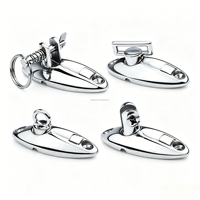 Quincaillerie d'amarrage pour yacht en acier inoxydable 316, avec poignée à sangle à fente large pour montage sur pont, base de montage assortie et finition polie