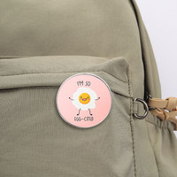 Spedizione Diretta di Badge Rotondi Personalizzati Stampati, Spille Personalizzate con Cartoni Animati, Citazioni Ispiratrici, Figure di Animali e Piante