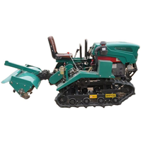 Mesin bajak Rotari Mini Tiller kualitas tinggi taman Moto traktor mikro mesin bajak Rotari Tiller dengan trek karet