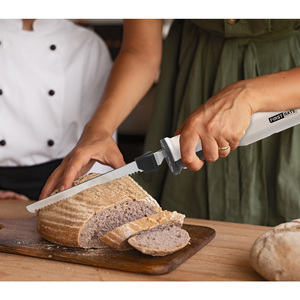 <span class=keywords><strong>Cuchillo</strong></span> Eléctrico Moderno de Acero Inoxidable con Bloqueo de Seguridad, <span class=keywords><strong>Cuchillo</strong></span> <span class=keywords><strong>para</strong></span> Pan Inteligente y Automático <span class=keywords><strong>para</strong></span> Cocina, Oficina y Exteriores - Product Image 1