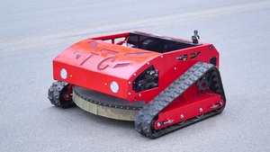 Tagliaerba Robotizzato a Catena Telecomandato con Motore a Benzina, Rullo Porta Cuscinetti, Trattore 200mm <span class=keywords><strong>Rosso</strong></span> per Lavori Pesanti - Vendita Diretta dalla Fabbrica - Product Image 3